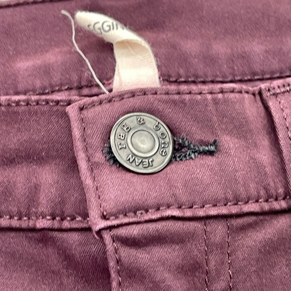 Rag & Bone Jeans Womens 28 Legging Maroon Wine Ombre 28x32 Stretch W1503O163 - Picture 4 of 14